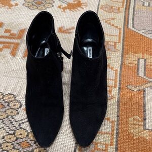 Manolo Blahnik Sleek Black Ankle Boots